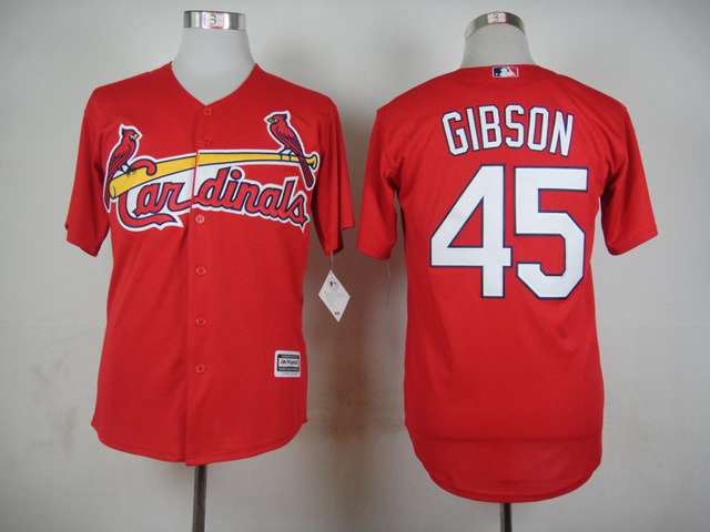 Men's St. Louis Cardinals #45 Bob Gibson 2015 Red Cool Base Jersey