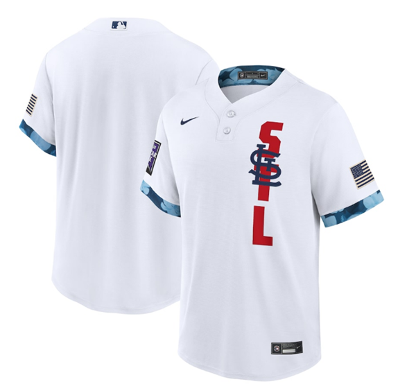 Men's St. Louis Cardinals Blank 2021 White All-Star Cool Base Stitched MLB Jersey
