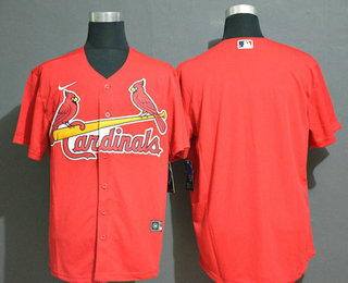 Men's St. Louis Cardinals Blank Red Stitched MLB Cool Base Nike Jersey