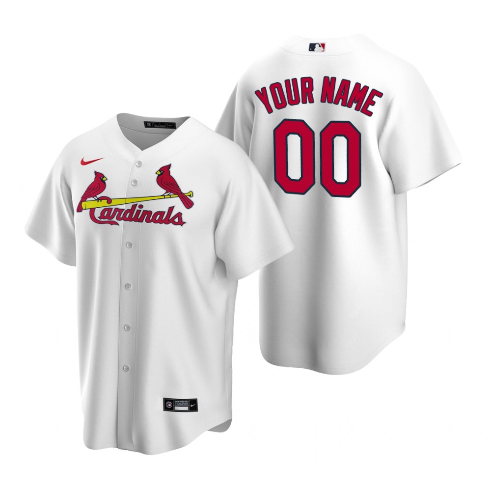 Men's St. Louis Cardinals Custom Nike White Stitched MLB Cool Base Home Jersey