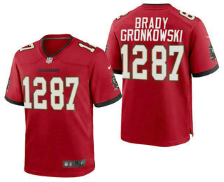 Men's Tampa Bay Buccaneers #12 Tom Brady #87 Rob Gronkowski CP Player Red Vapor Untouchable Stitched Nike Limited NFL Jersey