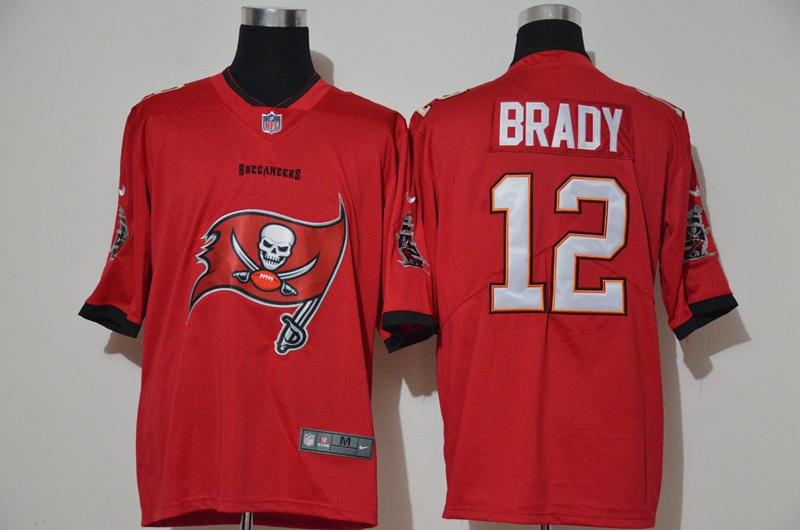Men's Tampa Bay Buccaneers #12 Tom Brady Red 2020 Big Logo Vapor Untouchable Stitched NFL Nike Fashion Limited Jersey