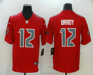 Men's Tampa Bay Buccaneers #12 Tom Brady Red 2020 Color Rush Fashion NFL Nike Limited Jersey