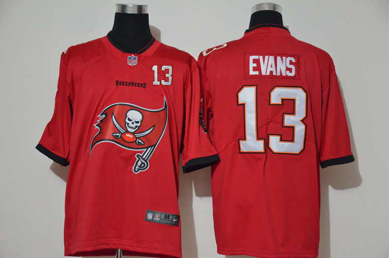 Men's Tampa Bay Buccaneers #13 Mike Evans Red 2020 Big Logo Number Vapor Untouchable Stitched NFL Nike Fashion Limited Jersey