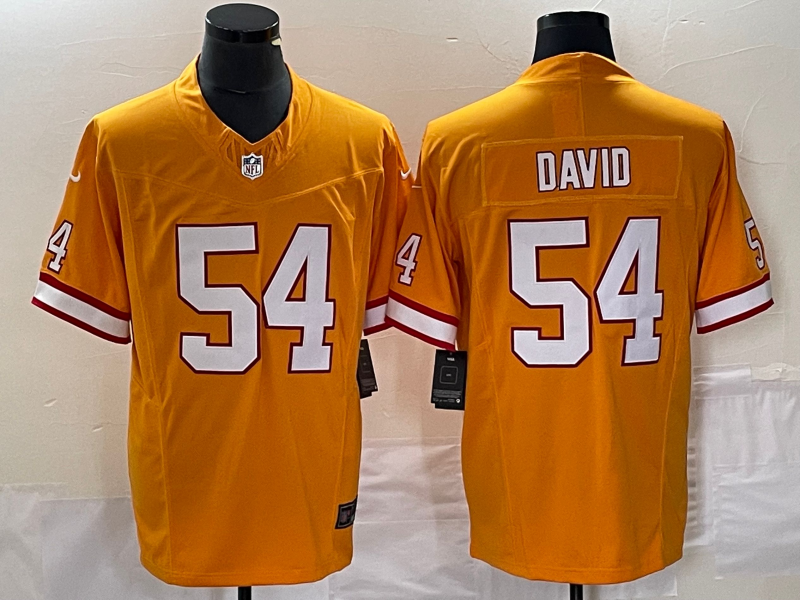 Men's Tampa Bay Buccaneers #54 Lavonte David Orange 2023 F.U.S.E. Throwback Limited Stitched Jersey