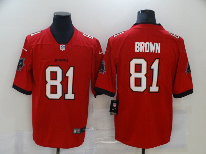 Men's Tampa Bay Buccaneers #81 Antonio Brown Red 2020 NEW Vapor Untouchable Stitched NFL Nike Limited Jersey