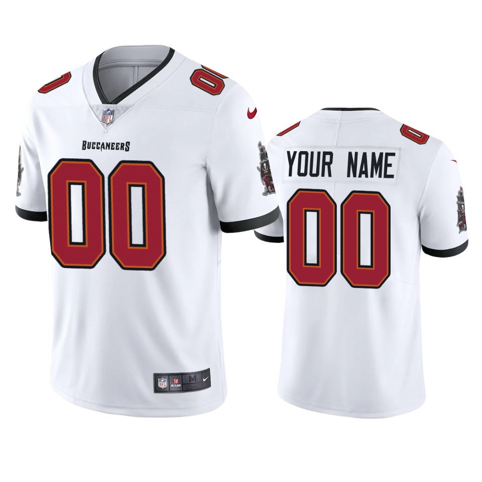 Men's Tampa Bay Buccaneers Custom White Vapor Limited Nike Jerseys