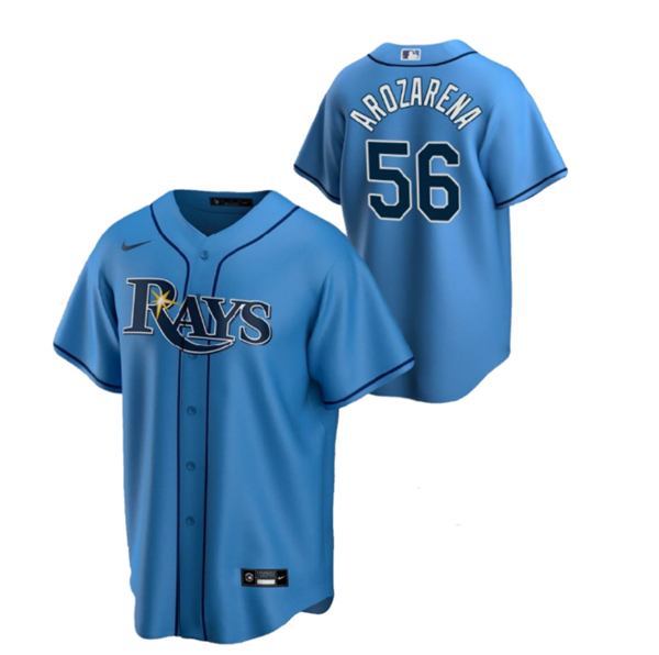 Men's Tampa Bay Rays #56 Randy Arozarena Blue Cool Base Stitched Baseball Jersey