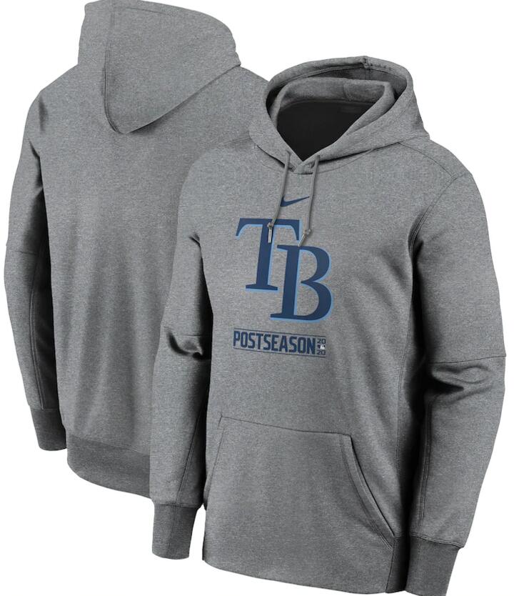 Men's Tampa Bay Rays Nike Gray 2020 Postseason Collection Pullover Hoodie