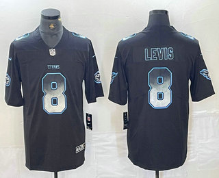 Men's Tennessee Titans #8 Will Levis Black 2019 Vapor Smoke Fashion Stitched NFL Nike Limited Jersey