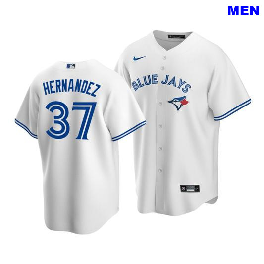 Men's Teoscar Hernandez Toronto Blue Jays #37 Replica White Home Jersey