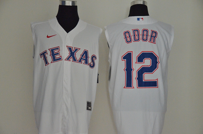 Men's Texas Rangers #12 Rougned Odor White 2020 Cool and Refreshing Sleeveless Fan Stitched MLB Nike Jersey