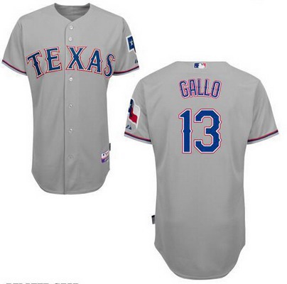 Men's Texas Rangers #13 Joey Gallo 2014 Gray Jersey