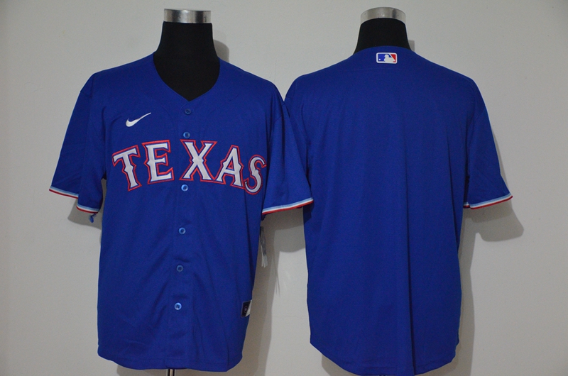 Men's Texas Rangers Blank Blue Stitched MLB Cool Base Nike Jersey