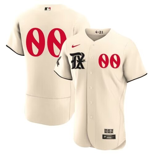 Men's Texas Rangers Customized Cream 2023 City Connect Flex Base Stitched Baseball Jersey