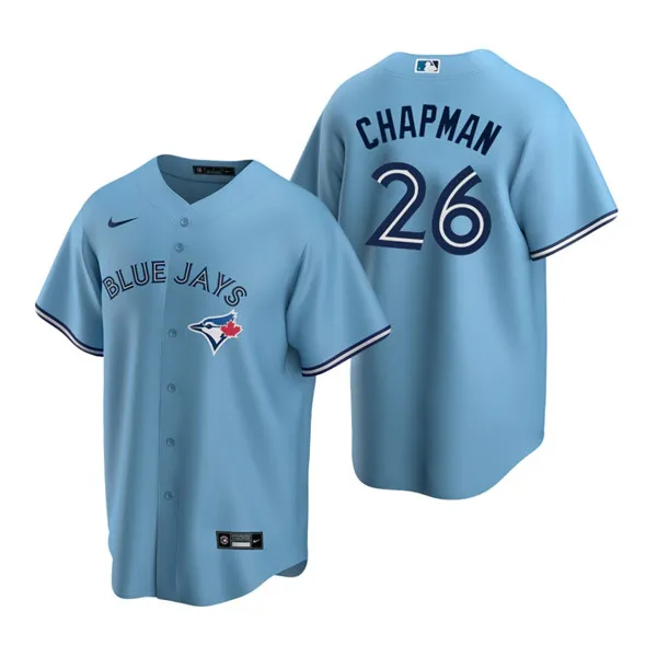 Men's Toronto Blue Jays #26 Matt Chapman Light Blue Cool Base Stitched Jersey