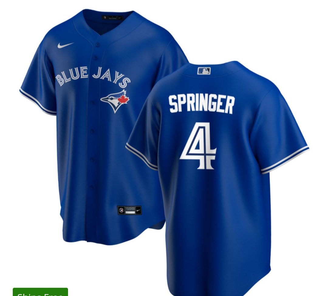 Men's Toronto Blue Jays #4 George Springer Replica Alternate nike Jersey