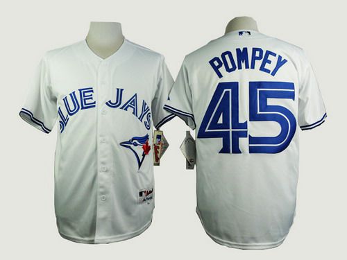 Men's Toronto Blue Jays #45 Dalton Pompey White Jersey
