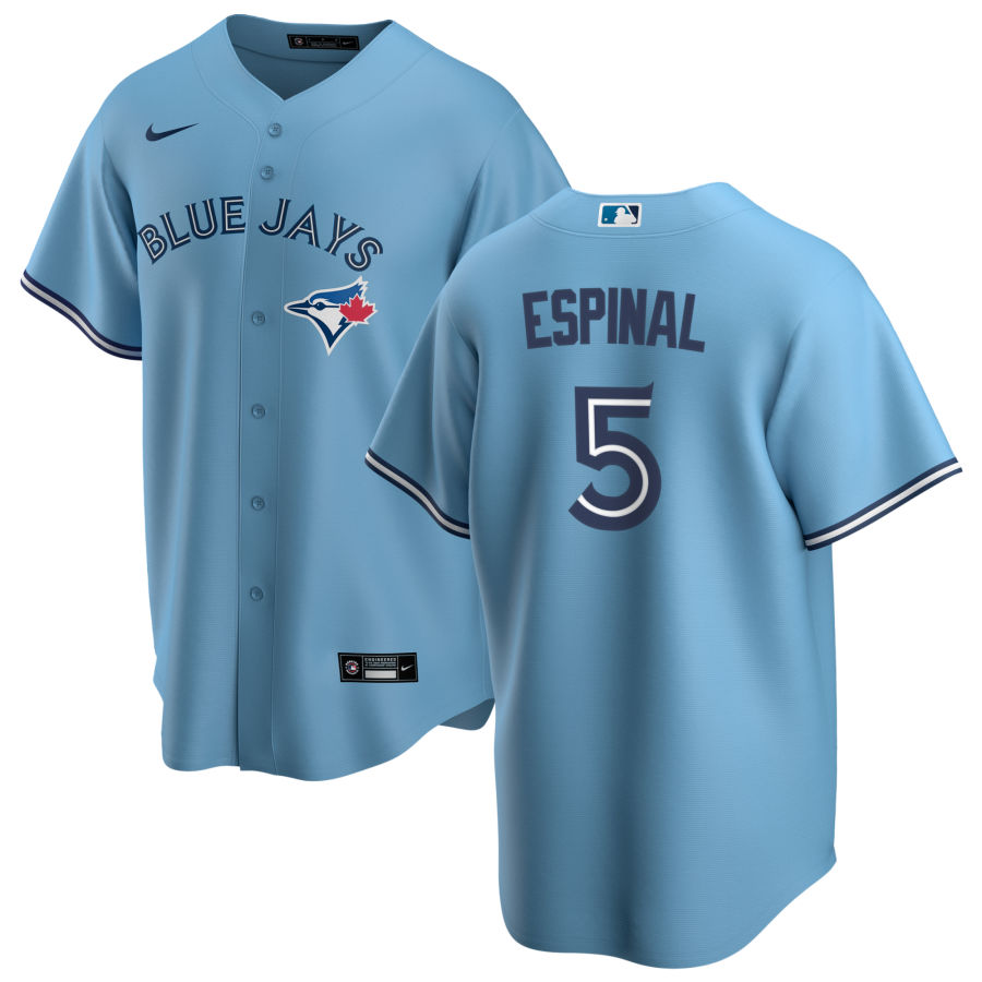 Men's Toronto Blue Jays #5 Santiago Espinal Nike Powder Blue Alternate Cool Base Jersey