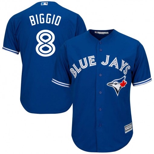 Men's Toronto Blue Jays #8 Cavan Biggio Replica Royal Blue Cool Base Alternate Jersey