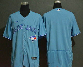 Men's Toronto Blue Jays Blank Blue Stitched MLB Flex Base Nike Jersey