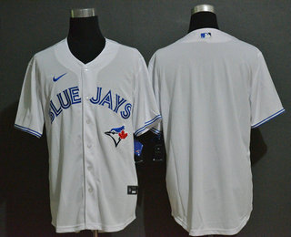 Men's Toronto Blue Jays Blank White Stitched MLB Cool Base Nike Jersey