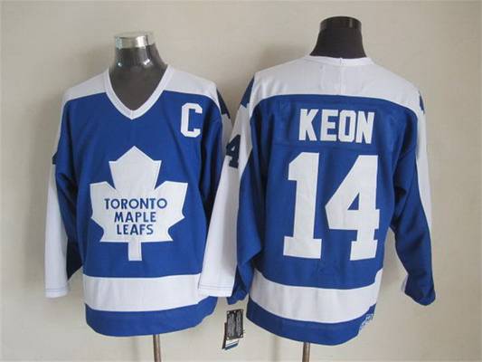 Men's Toronto Maple Leafs #14 Dave Keon 1982-83 Blue CCM Vintage Throwback Jersey
