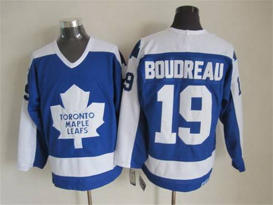 Men's Toronto Maple Leafs #19 Bruce Boudreau 1982-83 Blue CCM Vintage Throwback Jersey