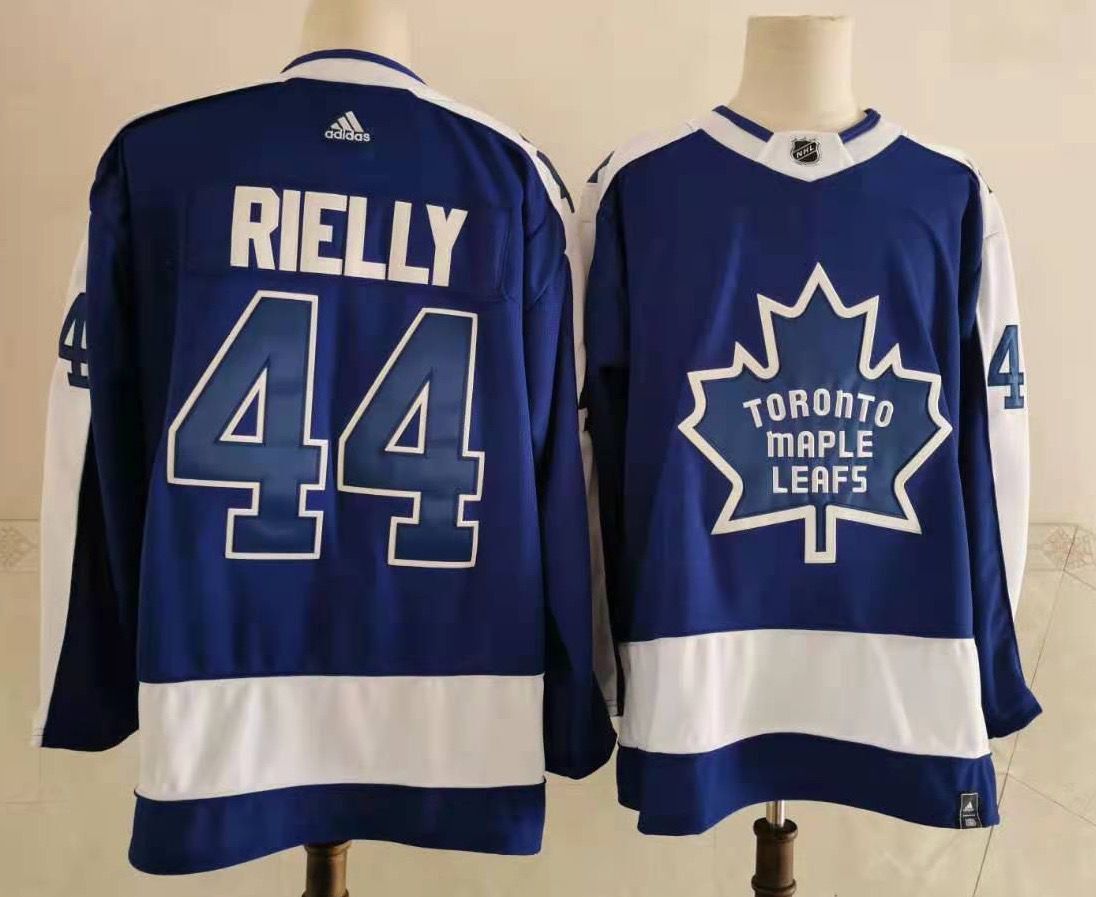 Men's Toronto Maple Leafs #44 Morgan Rielly Royal Blue 2021 Retro Stitched NHL Jersey