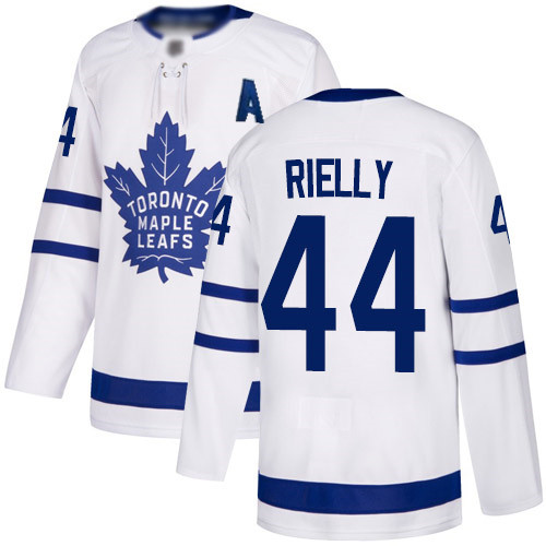 Men's Toronto Maple Leafs #44 Morgan Rielly With A patch White away Adidas Hockey Stitched NHL Jersey