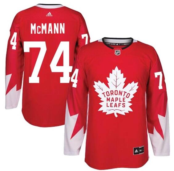 Men's Toronto Maple Leafs #74 Bobby McMann Adidas Authentic Alternate Jersey - Red