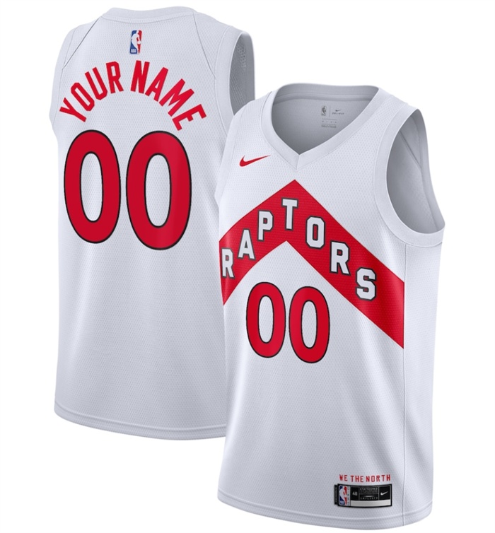 Men's Toronto Raptors Active Player Custom White Association Edition Stitched Basketball Jersey