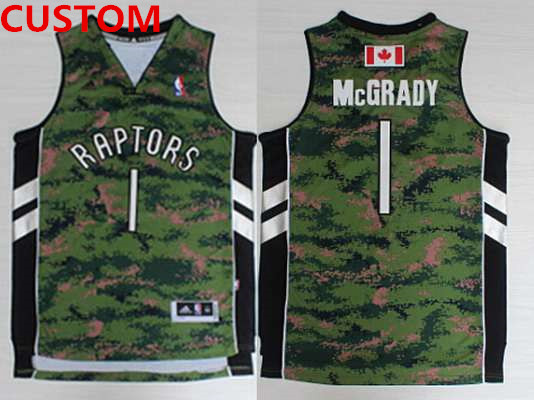 Men's Toronto Raptors Custom Revolution 30 Swingman Camo Short-Sleeved Jersey