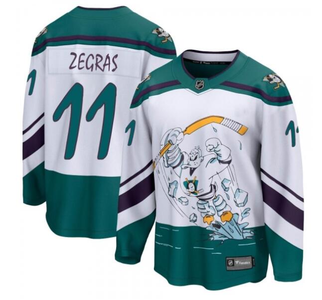 Men's Trevor Zegras Anaheim Ducks #11 2020-21 Special Edition Breakaway White Jersey