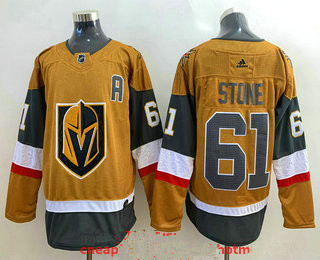 Men's Vegas Golden Knights #61 Mark Stone Gold 2020-21 Alternate Stitched Adidas Jersey