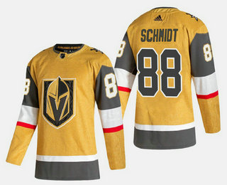 Men's Vegas Golden Knights #88 Nate Schmidt Gold 2020-21 Alternate Stitched Adidas Jersey