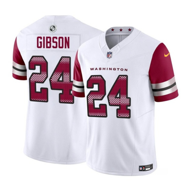 Men's Washington Commanders #24 Antonio Gibson White 2023 F.U.S.E. Vapor Limited Football Stitched Jersey