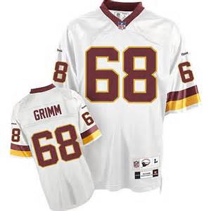 Men's Washington Redskins #68 Russ Grimm White Throwback Jersey