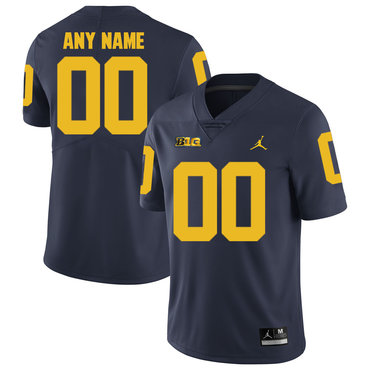 Men's/Women/Youth Michigan Wolverines Navy Men's Customized College Football Jersey