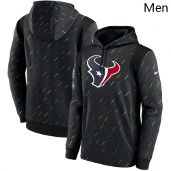 Men Houston Texans Nike Charcoal 2021 NFL Crucial Catch Therma Pullover Hoodie