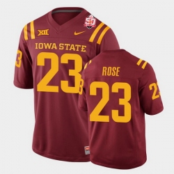 Men Iowa State Cyclones #23 Mike Rose 2021 Fiesta Bowl Cardinal College Football Jersey