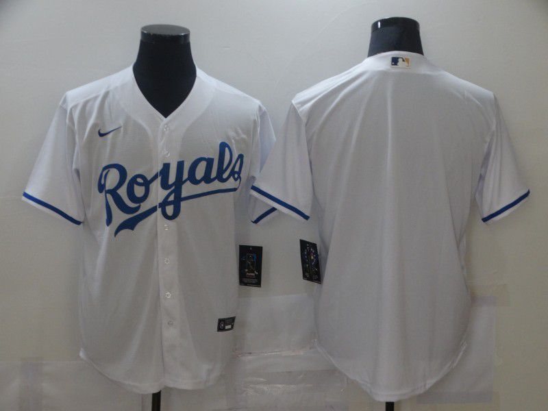 Men Kansas City Royals Blank White Game Nike MLB Jerseys