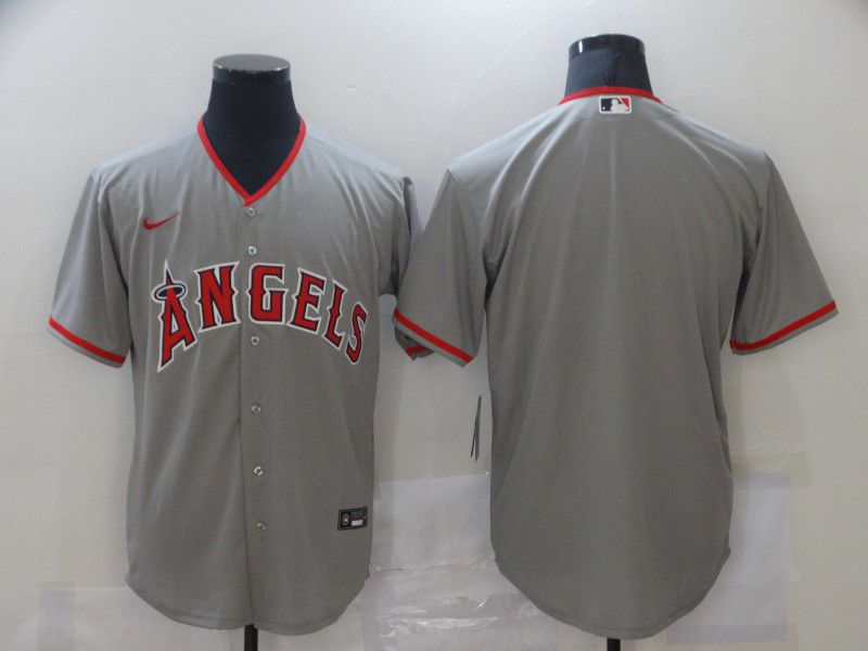 Men Los Angeles Angels Blank Grey Game Nike MLB Jerseys