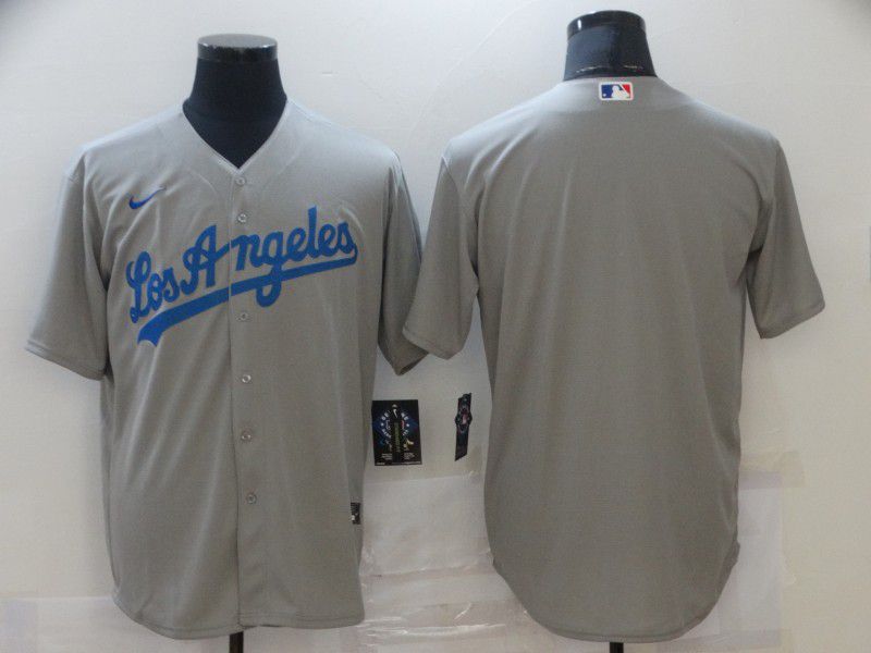 Men Los Angeles Dodgers Blank Grey Game Nike MLB Jerseys