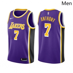 Men Los Angeles Lakers #7 Carmelo Anthony Statement Edition Purple 2021 Stitched NBA Jersey