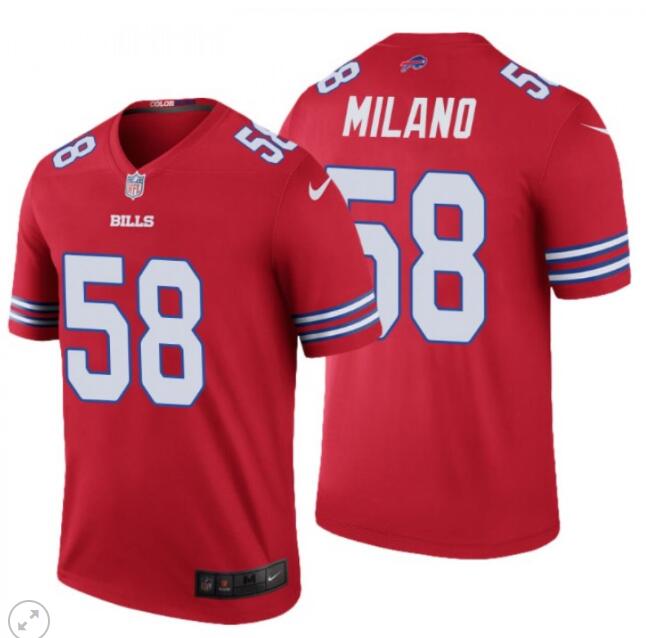 Men Matt Milano #58 Buffalo Bills Vapor Untouchable Limited Red Jersey-All Stitched, Embroidery