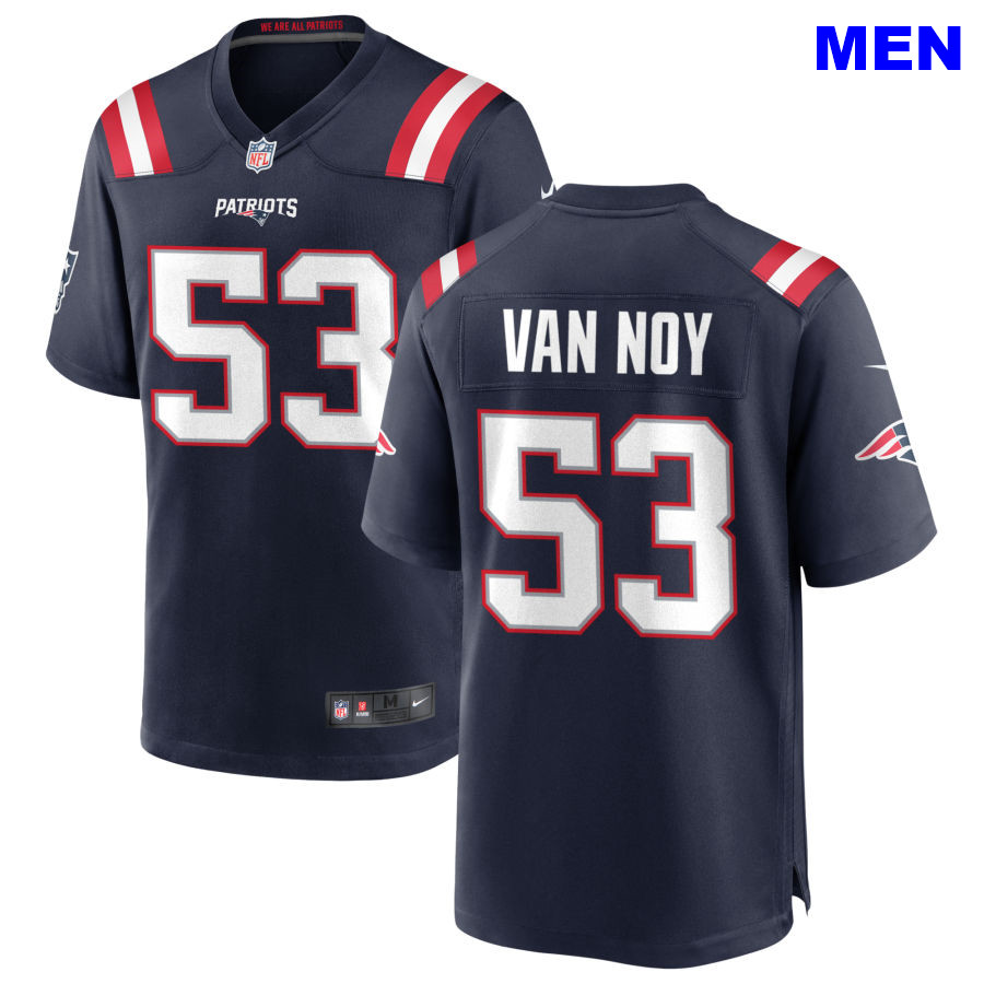 Men New England Patriots #53 Kyle Van Noy Navy Home 2021 Vapor Limited Football Jersey