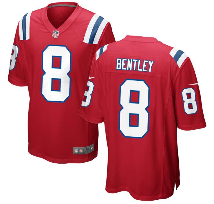 Men New England Patriots #8 Ja'Whaun Bentley Red Game Football Jersey