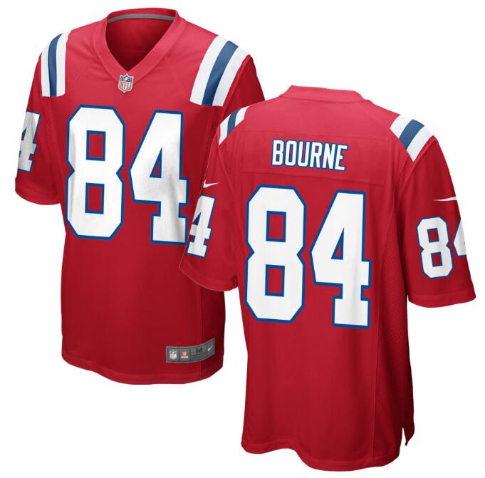 Men New England Patriots #84 Kendrick Bourne Red Game Football Jersey