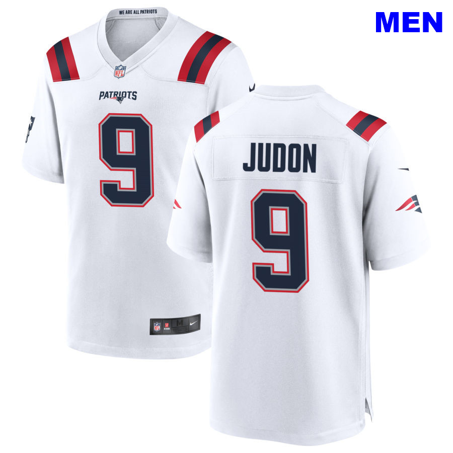 Men New England Patriots #9 Matt Judon White Away 2021 Vapor Limited Football Jersey